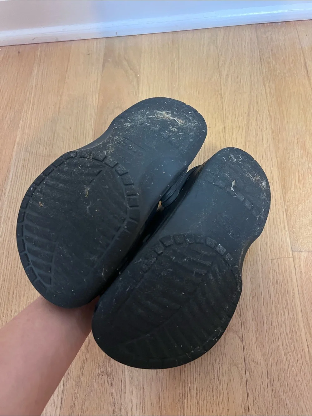 Crocs Black Kids Shoes with Stitch Charms